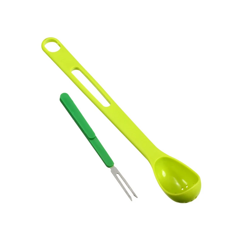 Creative Plastic Long Handle Strainers Fork Two In One Canned Fruit