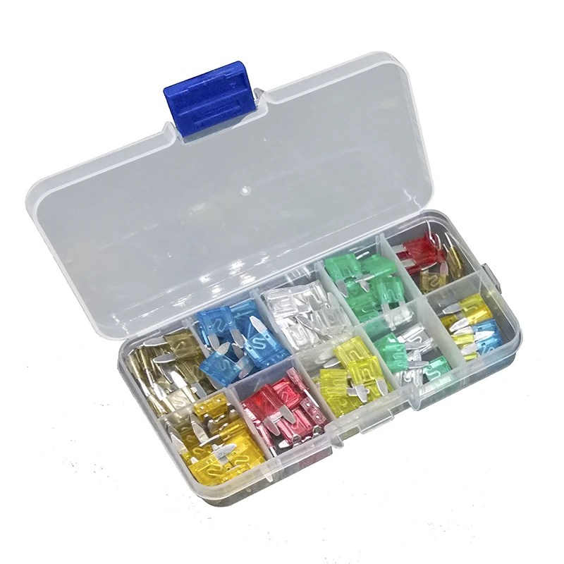 120pcs 1 Box New mini Auto Automotive Car Boat Truck Blade Fuse Box Assortment 5A 7