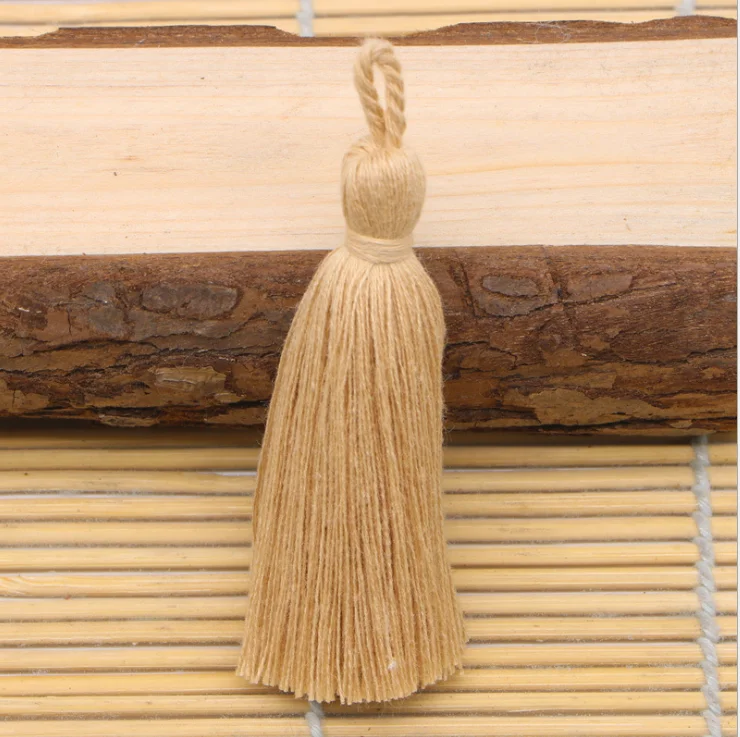 Khaki 10 шт Чистый хлопок красочные мини-кисточки DIY кулон ювелирные изделия занавес одежды декоративные аксессуары цепочки для ключей Подвески-украшения для сумок - Цвет: Khaki