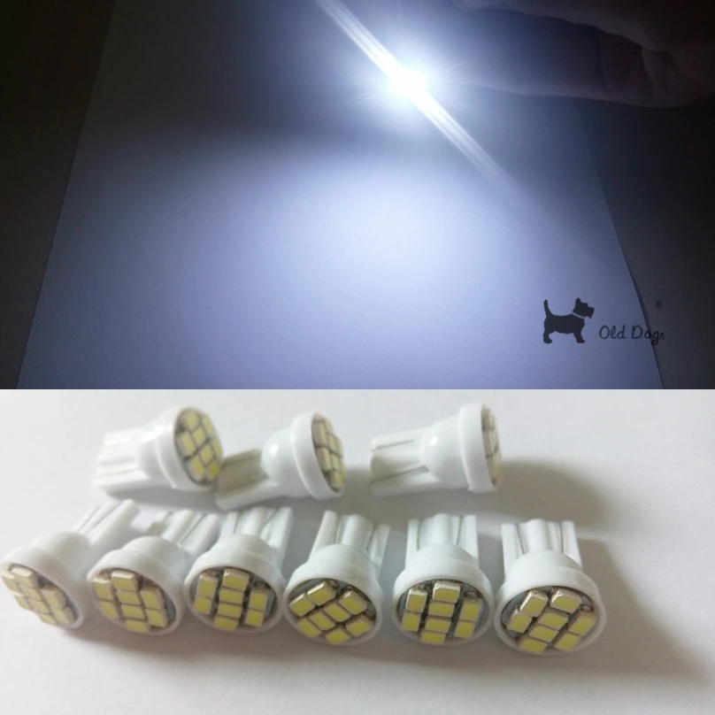 100 шт. Led T10 8 smd 1206 светодиодов 8SMD автомобильный интерьерный светильник 194 168 192 W5W 3020