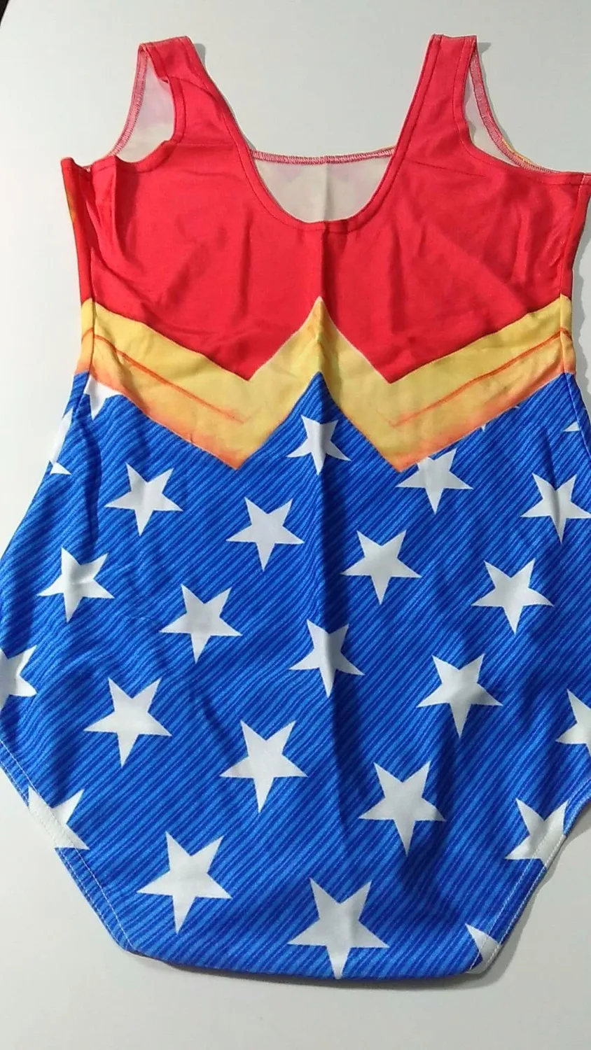 Red Wonder Woman бикини боди купальник из трех частей костюм с жакетом один цельный