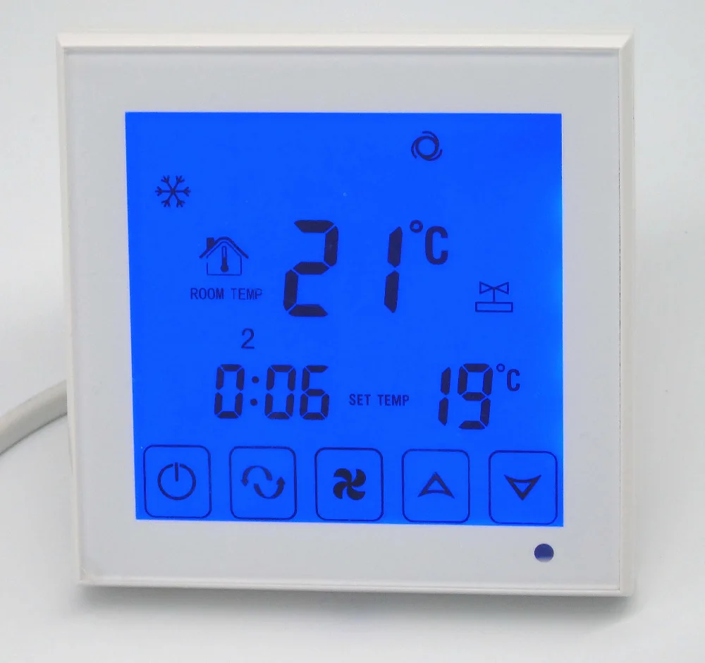 2p Touch screen Air Conditioning Digital Room Thermostat with Timing