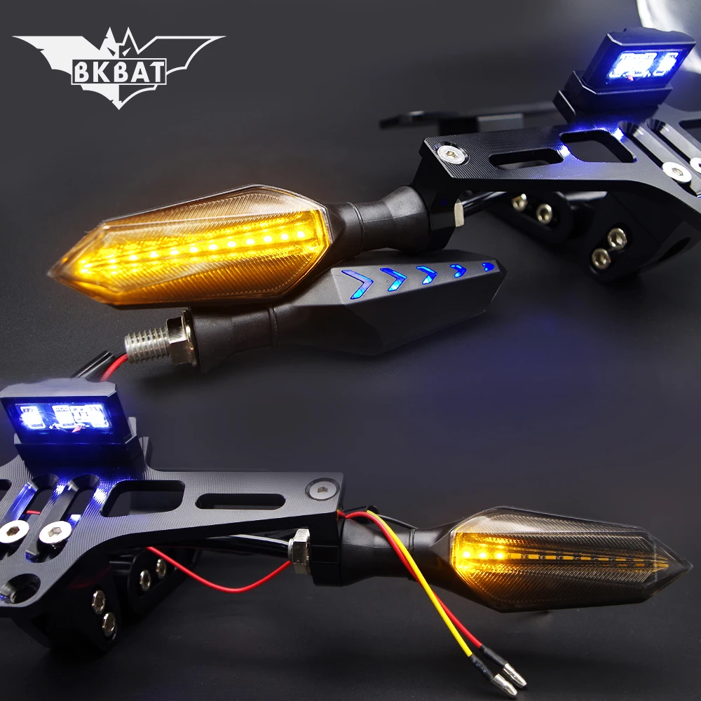 

Motorcycle CNC License Plate Frame Holder Bracket Turn signal light Cover For suzuki gn 125 yamaha tmax 530 bajaj accessories