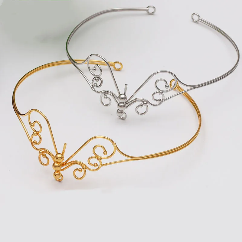 

1pcs Butterfly Shaped Headband Metal Headband DIY Jewelry Accessories