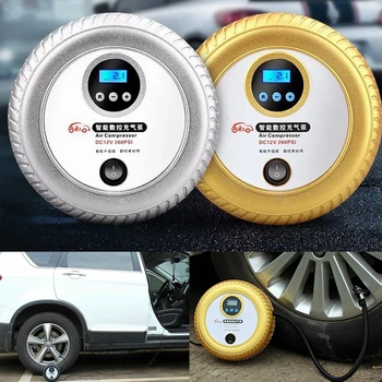 

Digital Tire Inflator DC 12 Volt 260PSI Car Plastic Electric Air Compressor Pump Car Air Compressor for Car Motorcycles Bicycles