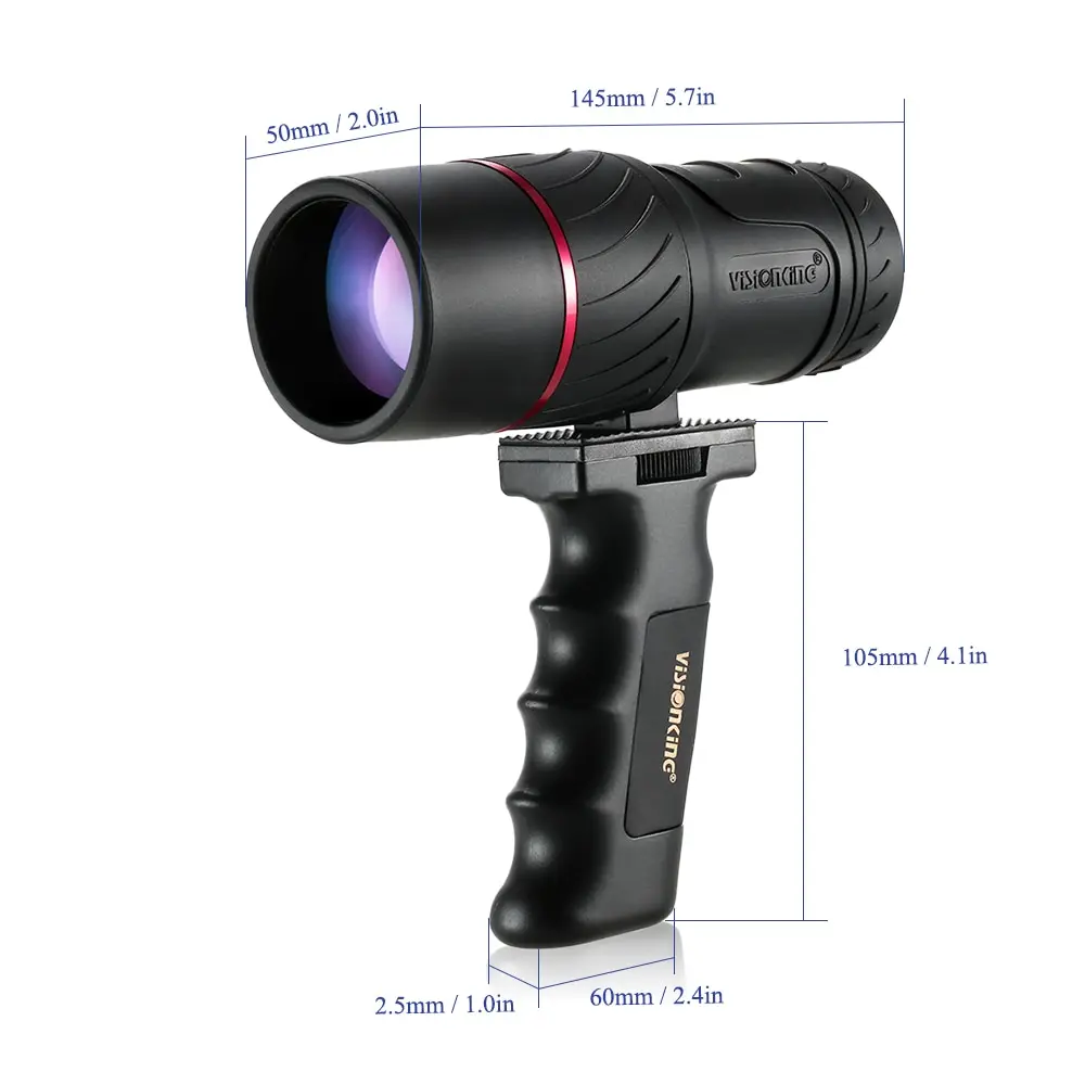 Visionking 8x42 أحادي تلسكوب للماء المزدوج التركيز البصريات التكبير أحادي مع انفصال مقبض ل مراقبة الطيور التخييم Visionking 8x42 أحادي تلسكوب للماء المزدوج التركيز البصريات التكبير أحادي مع انفصال مقبض ل مراقبة الطيور التخييم