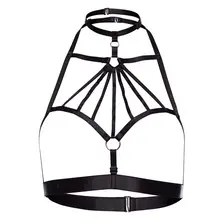 Для женщин портупея бюстгальтер портупея для тела регулировки тела жгут Сексуальное белье, женское нижнее Пояс Костюм для танцев топ с лямкой на шее