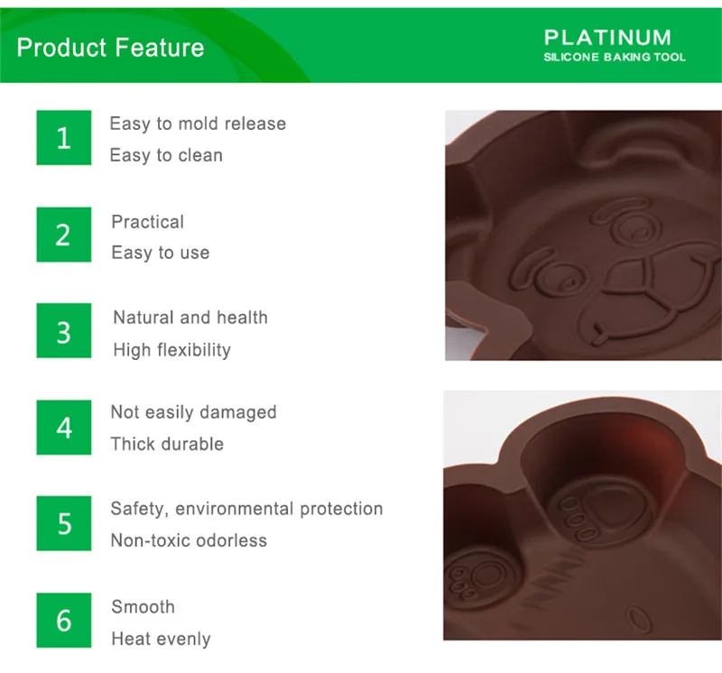 1200 мл большая платиновая силиконовая форма для торта Милая мультяшная плюшевый медведь форма для хлеба пирога лучшая безопасная кухня креативные Инструменты для выпечки своими руками