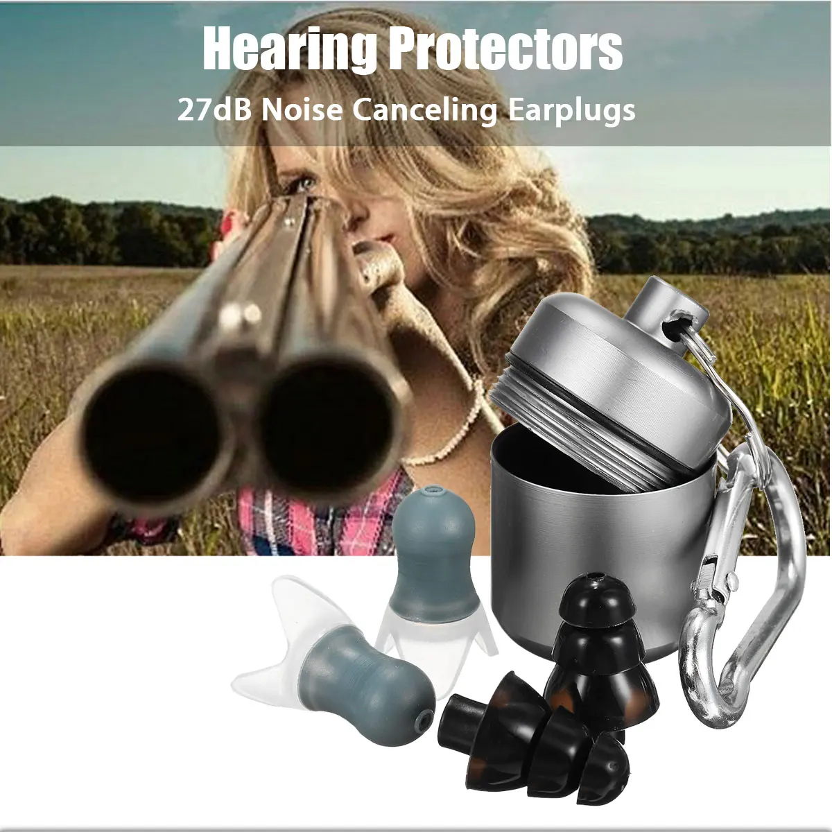 

Safurance 2 Pair 27db Noise Canceling Earplugs Swimming Earplugs Music Waterproof Hearing Protectors for DJ Bars Sleeping