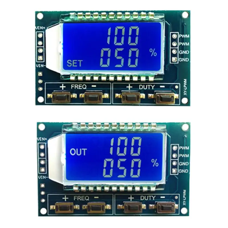 Прямоугольная волна квадратный волновой генератор сигналов PWM частота импульсов рабочий цикл регулируемый модуль ЖК-дисплей Дисплей 3,3 V-30 V PWM плата Модуль гибкий кабель