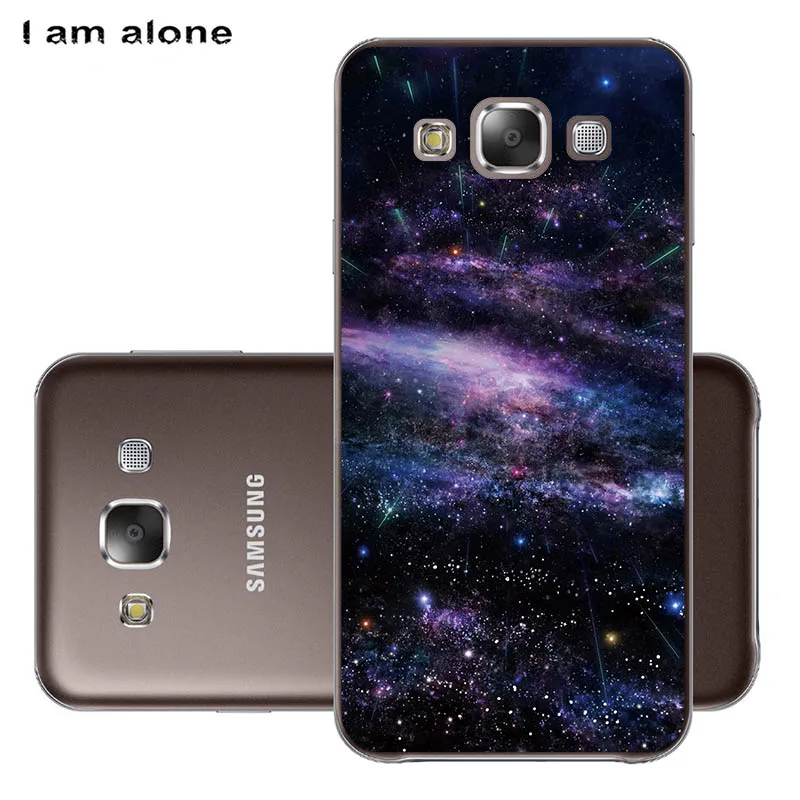 Чехлы для телефонов I am alone для samsung Galaxy E5 E500, 5,0 дюймов, жесткие пластиковые чехлы для мобильных телефонов, Модные цветные сумки