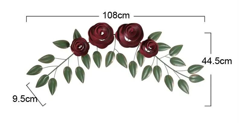 Простой из кованого железа настенный металлический цветок ремесла украшения отеля дома гостиной спальни стены стикеры Фреска орнамент Декор