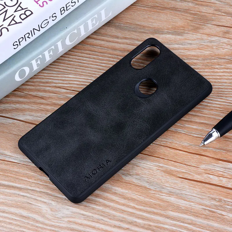 Для Xiaomi Mi 8 чехол Роскошный винтажный кожаный чехол для телефона чехол для xiaomi mi 8 mi8 se funda coque capa бизнес Винтаж hoesje - Цвет: black