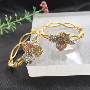 

Lanyika Fashion Jewelry Trefoil Stylish Big Ear Loops Micro Plated Wedding Artistical Banquet Earrings Bridal Daily Best Gift