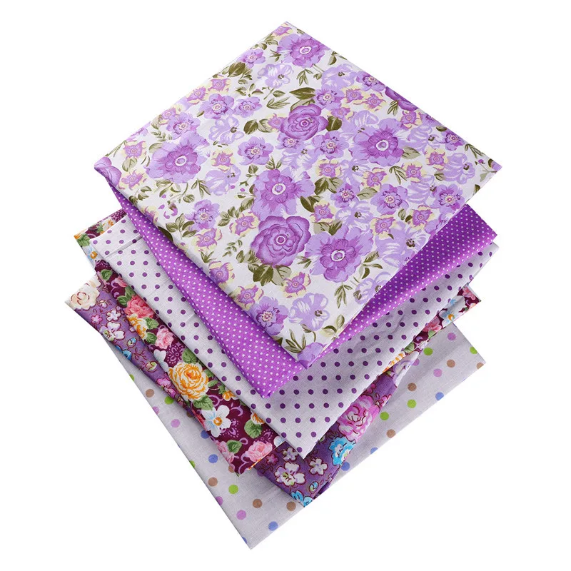 50X50cm 100% хлопок платье с цветочным узором и ткань в горошек для Кукла одежда стиле