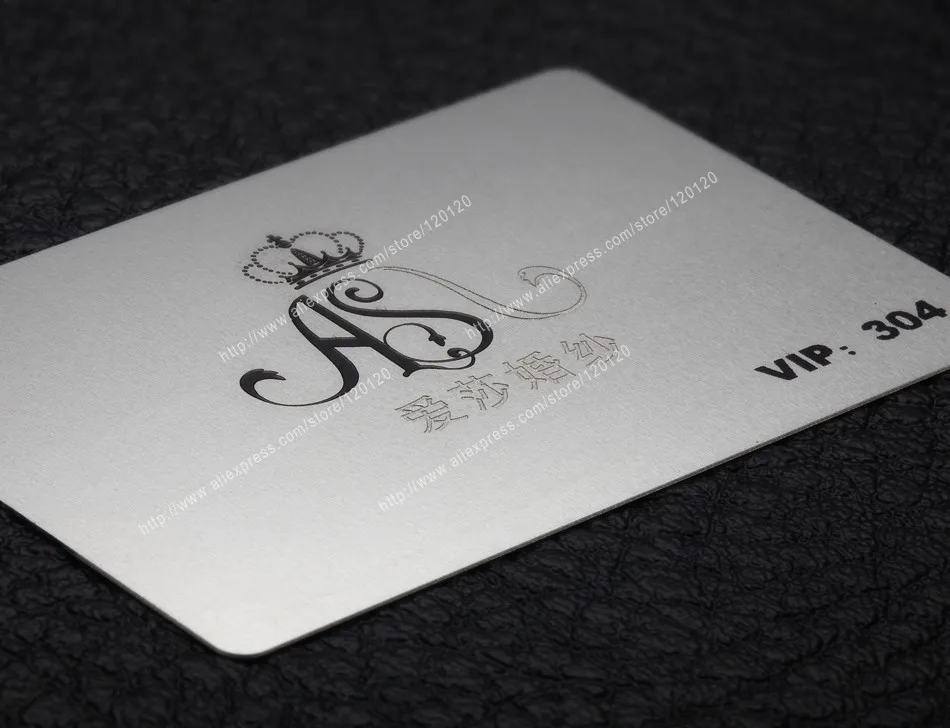 Персонализированные holed пробивные качественные электрофоретические черные металлические визитные карточки из нержавеющей стали