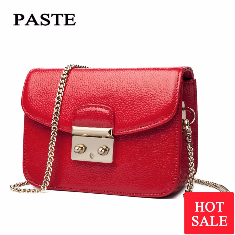 

PASTE Female First layer cowhid Totes Women Shoulder bag Leather Messenger Bags fashion Satchel bag Handbags Crossbody bags