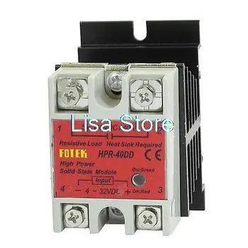 

Single Phase Solid State Relay HPR-40DD 40A 4-32V 5-110V DC w Heat Sink