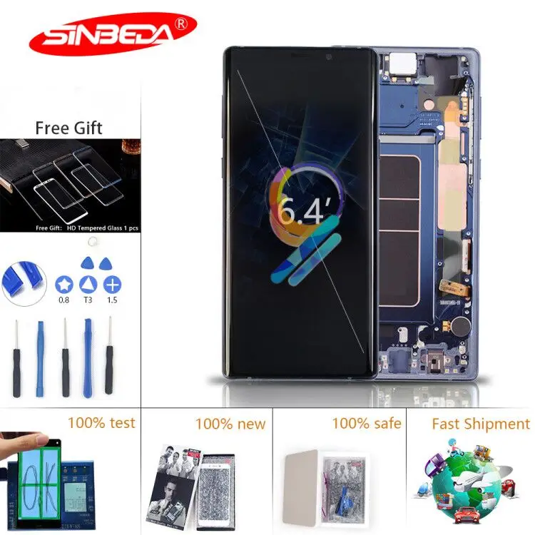 

Super AMOLED For Samsung Note 9 LCD Display Touch Scree Digitizer N960F For Samsung Note 8 LCD Display