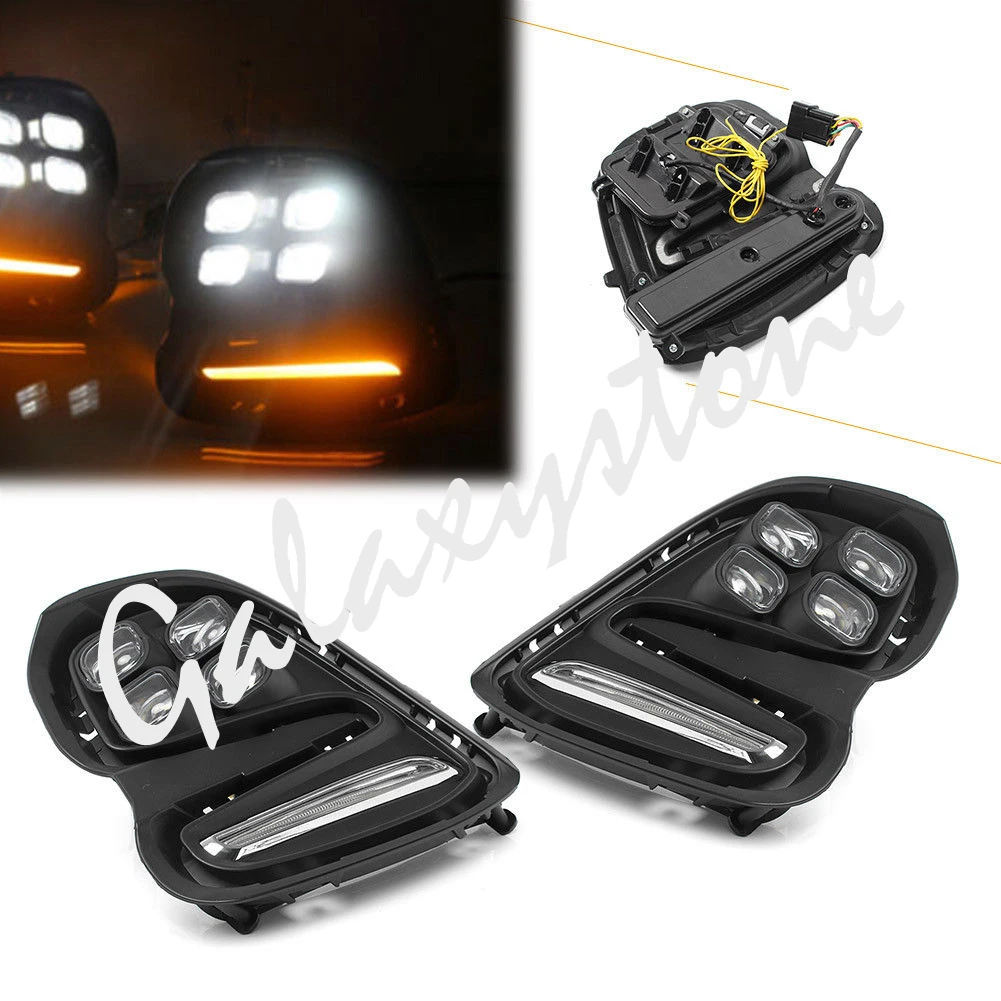 

2x DRL LED Daytime Running Light w/ Turn Signal For Chevrolet Cavalier 2016-2017