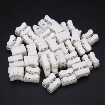 

60pcs Quick Splice Lock Wire Connectors Mayitr CH2 2Pins Electrical Cable Terminals 20x17.5x13.5mm