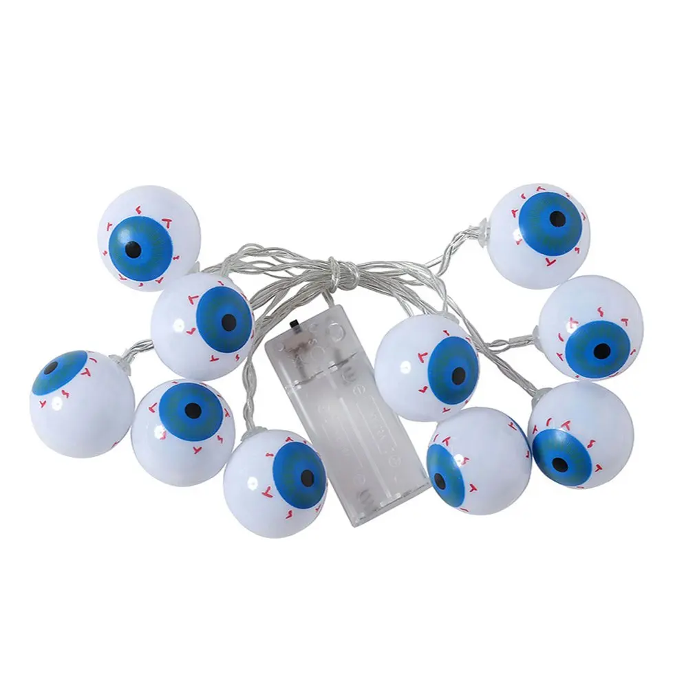 Horrible Ghost Eyes 10 LED String Lights Decoration Battery Powered