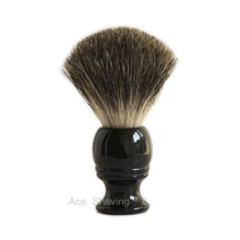 Полимерная ручка Silvertip/тончайшая/Чистая/черная/смешанная щетка для бритья бороды