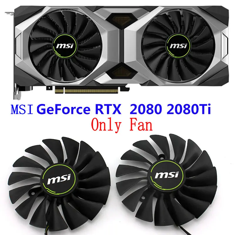 Оригинальный вентилятор для видеокарты MSI GeForce RTX2080 RTX2080Ti PLA09215B12H DC12V 0.55A 4 линии |