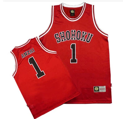Shohoku школьный баскетбол команда 1-15 Sakuragi Джерси для косплея Hanamichi Топы рубашка Спортивная униформа SLAM Данк Косплей Размер M L XL XXL