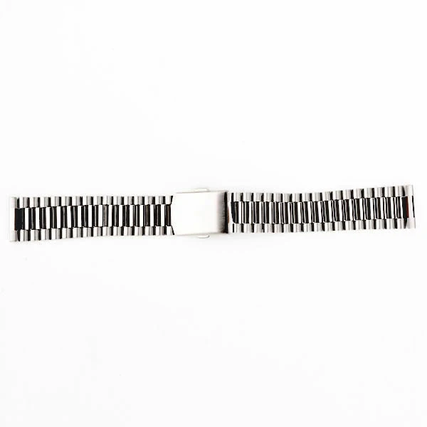 12/14/16/18mm Watchbands Silver Stainless Steel Watch Strap Band Fold Clasp Push Button Wrist Replacement Mens Relojes Hombre