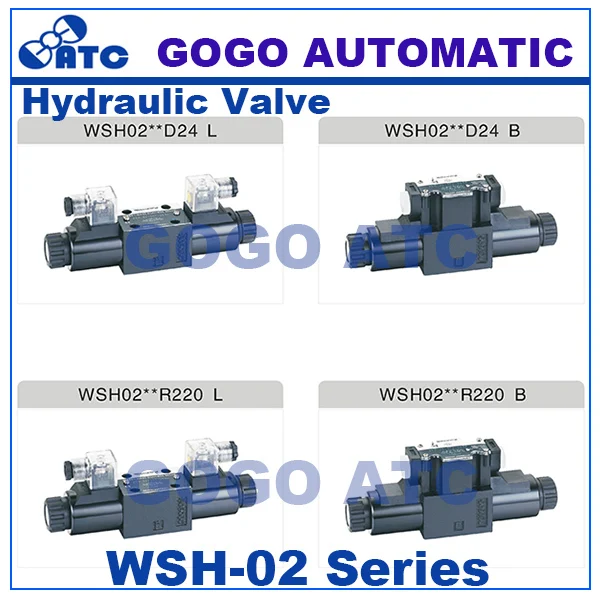 

High quality WSH-02 series oil directional valve 24v 12v dc 110v 220v ac high pressure hydraulic flow control valve