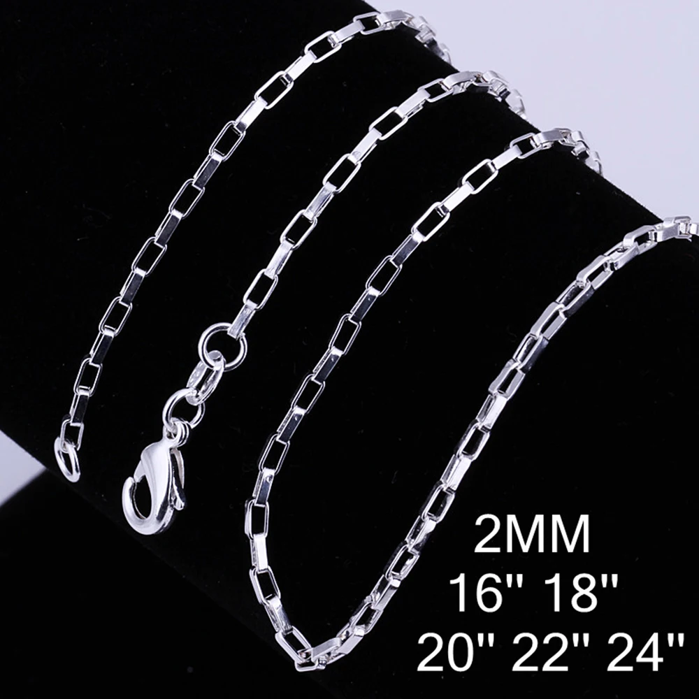 Buy Jewelry Making 2mm Lattice Chain Necklace Silver