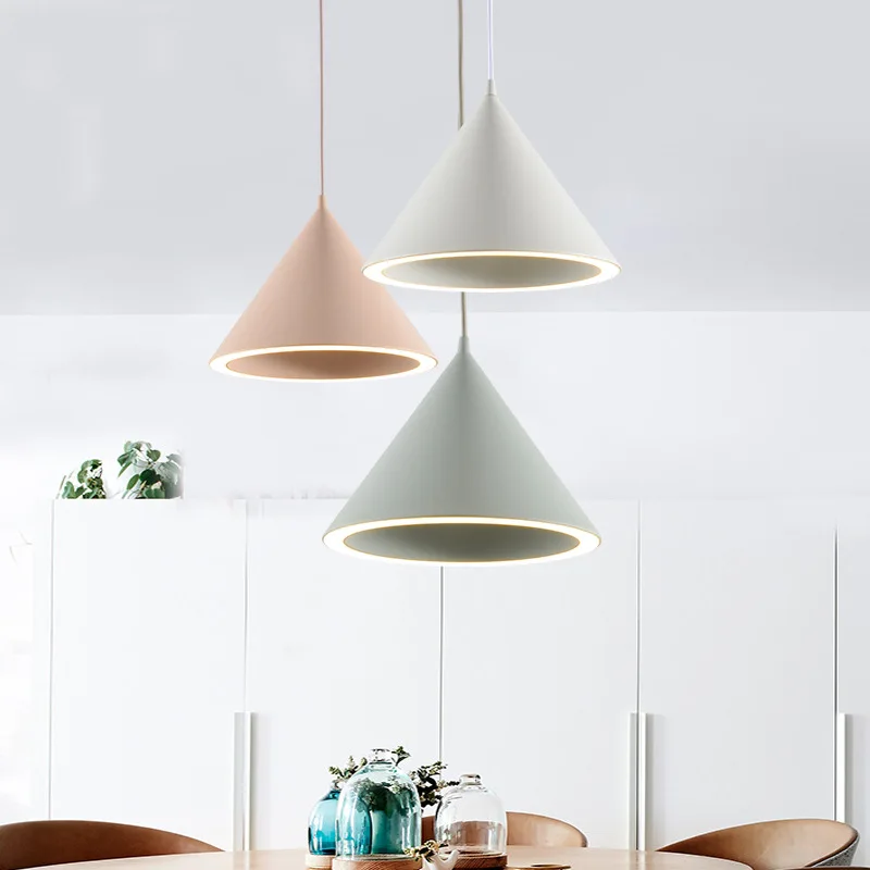Скандинавский простой современный светодиодный подвесной светильник s Makaron, подвесной светильник, минимализм, светильники для столовой, кухонный светильник, подвески