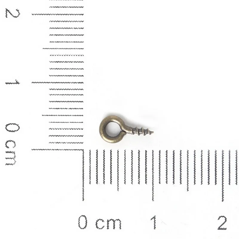 200 шт./лот, маленькие Мини-шпильки для глаз, крючки, люверсы с резьбой, серебряные застежки, крючки для ювелирных изделий,, 4*9 мм - Цвет: Bronze