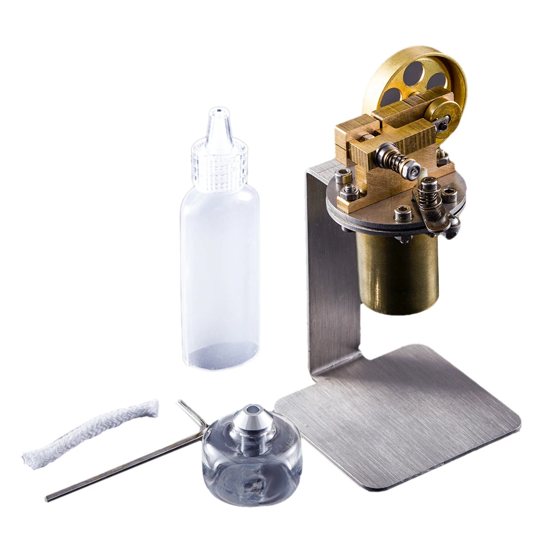 

All-Metal Horizontal Single Cylinder DIY Steam Engine Stem Model Set Physical Science Experiment Model Kit Gift For Kids Adults