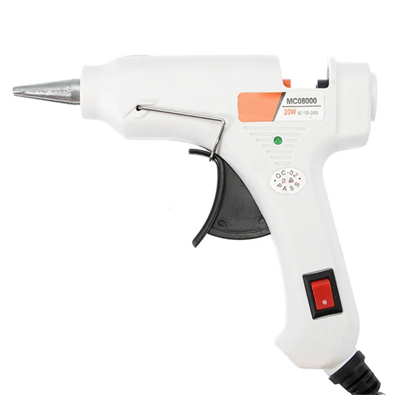 20W 110 240V Hot Melt Glue Gun Graft Repair Tools White Handy Heats