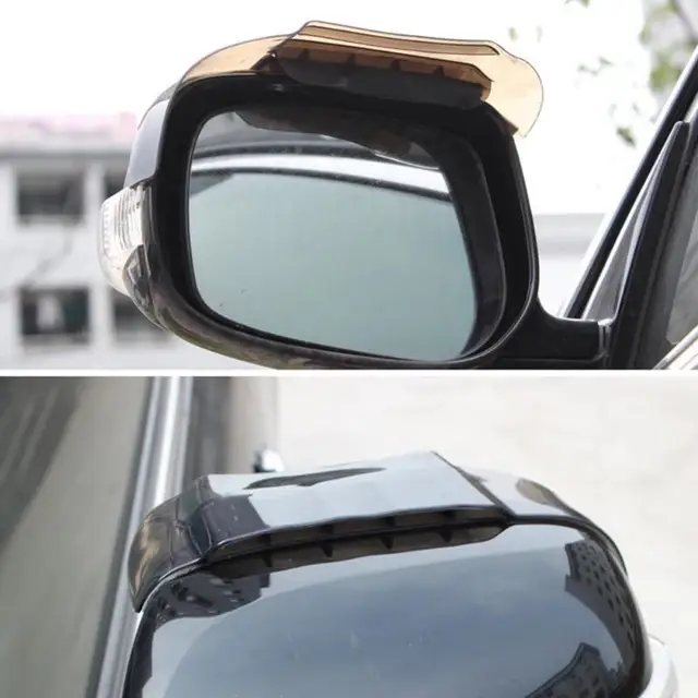 1 Pair Universal Flexible Car Side Rearview Mirror Rain Shade Board Blade Eyebrow Sun Visor Shield Cover with Air Inlet/Outlet