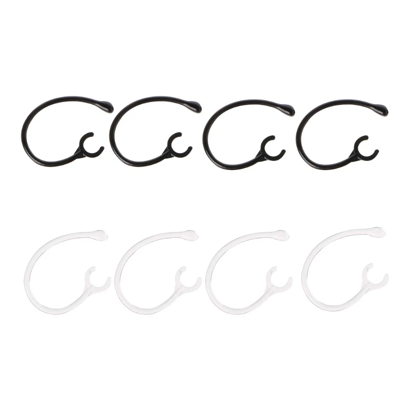 

JINSHENGDA 4 Pairs/Set Replacement 8mm Earhook Earloop Clip For Bluetooth Headset Earphone