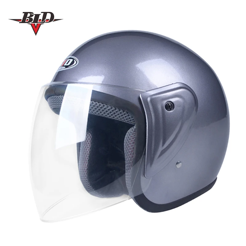 Чоппер мотоциклетные шлемы Спорт на открытом воздухе мужчины и женщины черный Мотокросс открытый шлем половина шлемы для продажи - Цвет: 18
