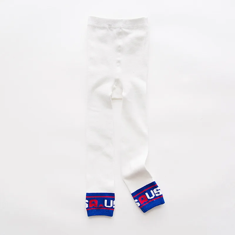 Новые детские хлопковые леггинсы на осень и зиму для мальчиков и девочек для малышей модные спортивные штаны для малышей, высокое качество, подарки, CN - Цвет: C561 White