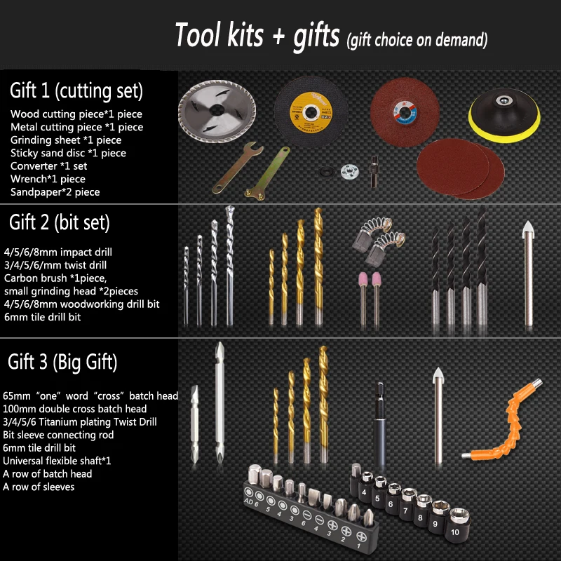 1PC Household Tools Package Hardware Set Electric Drill Home Electrician Maintenance Multi-functional Portable Hardware Tool