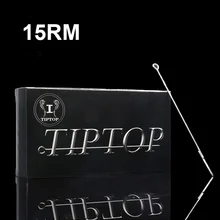50PCS TIPTOP Premium Tattoo Needles 15RM Disposable Sterilze 15 Round Magnum Curved Tattoo Needles Free Shipping