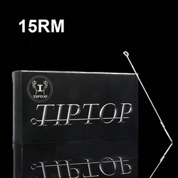 50PCS TIPTOP Premium Tattoo Needles 15RM Disposable Sterilze 15 Round Magnum Curved Tattoo Needles Free Shipping