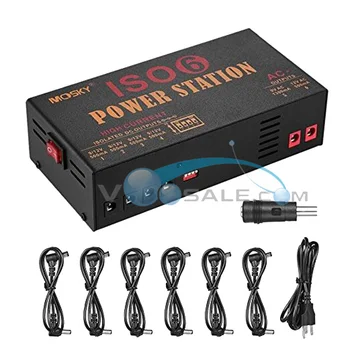 

Mosky ISO-6 Pedal Power Supply Isolated DC And AC Outputs Powe For 6 Pedals Isolated For DC 9V 12V 18V Effect Guitar Accessories