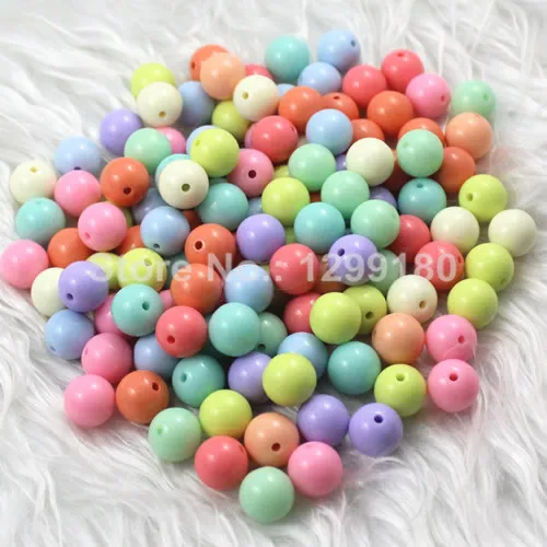 100 Qty 12mm Beads, Colorful Mixed Beads, Acrylic Beads, Chunky Bubblegum  Beads in Bulk, Round beads, Beading Supply, Loose Beads, Crafting