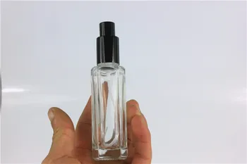 

48pcs/lot 50ml Transparent Glass Refillable Packaging Bottles refillable perfume spray bottle atomizer perfume bottle