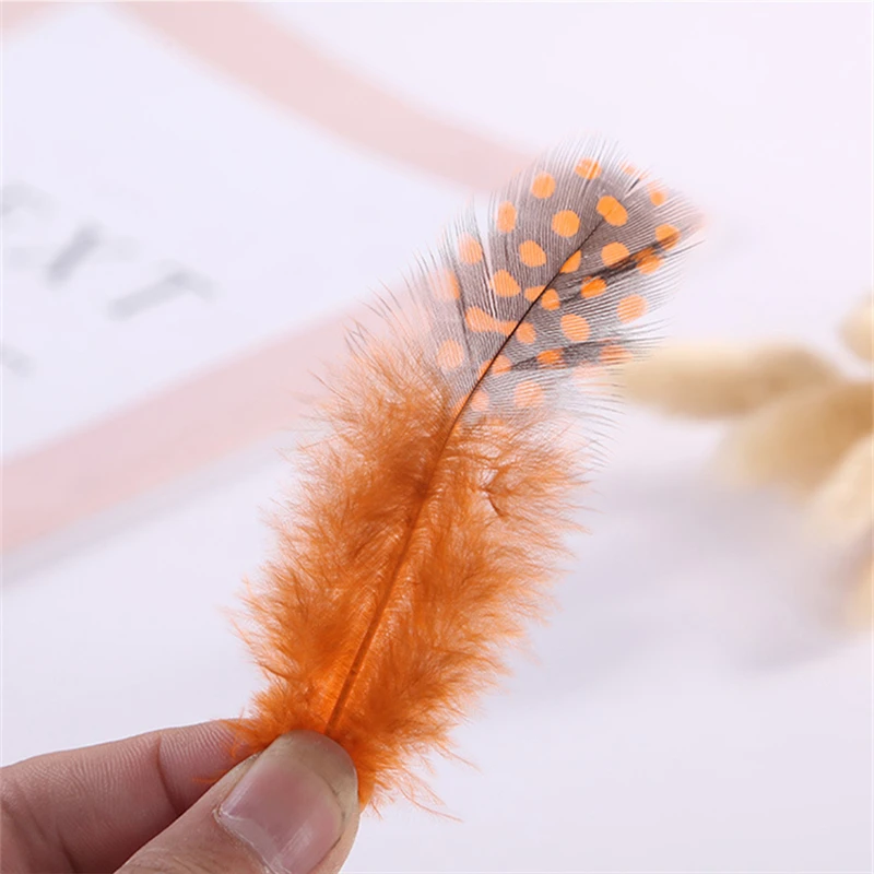 100PCS Pearl Pheasant Feathers for Jewelry Making 4.5-8CM Natural Spotted Chicken Crafts DIY Accessories Wholesale | Дом и сад