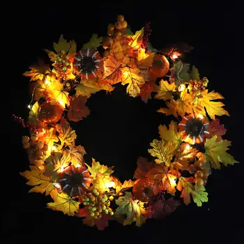 

New arrival Christmas Wreath Autumn Pumpkin Home Window Shopping Mall Hotel Decoration Pendant Handcraft Hangers