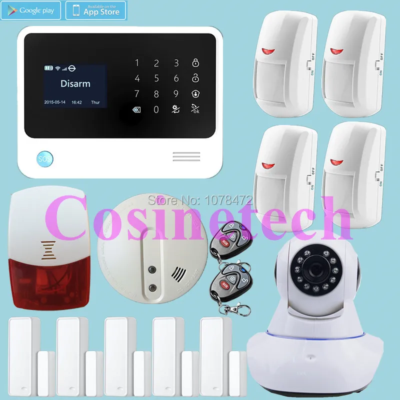 Smart APP Controlled GSM WIFI Alarm System Wireless Security RFID Alarm