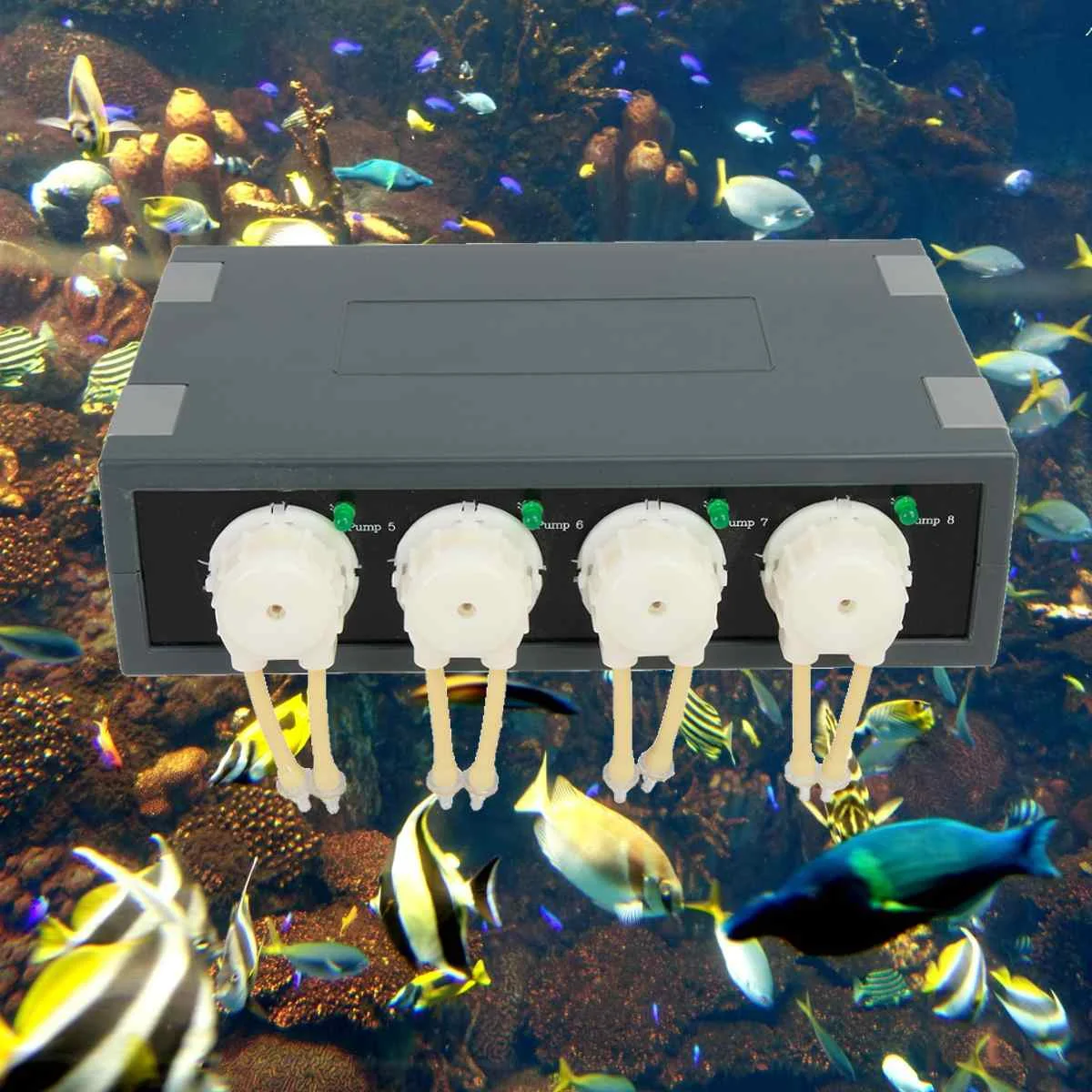 Jebao DP-4S 4 канала Slave дозирующий насос автоматический дозатор расширить DP-4 для 8-канальный сетевой видеорегистратор коралловый риф CA AB для морской рифовый аквариум